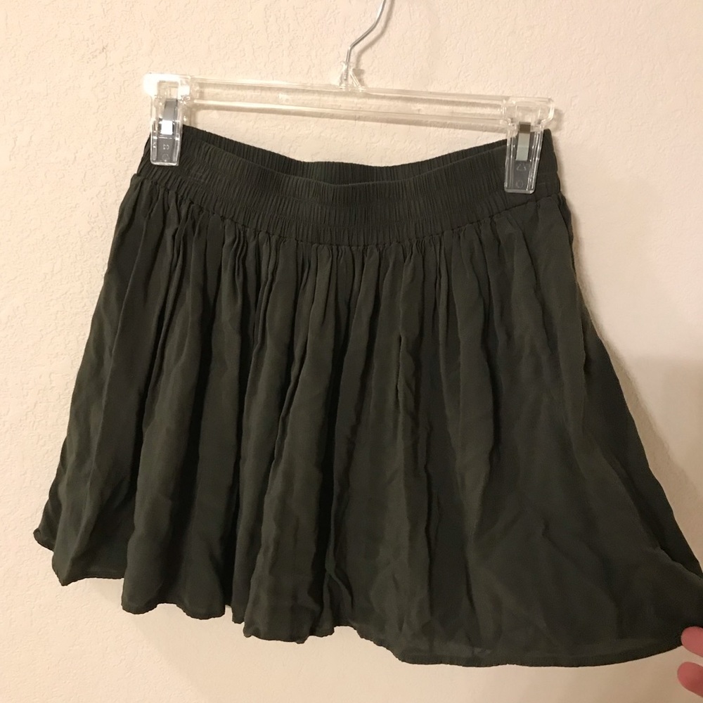 Olive green skater skirt